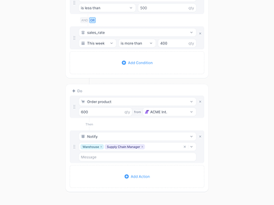 Query Builder Components automation clean component components dashboard minimalist query builder rounded ui ui design ux ux design web web app white