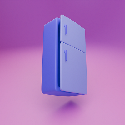 3d | Fridge 3d 3d icon 3d modeling 3d rendering 3d | fridge.png abstract b3d blender blender3d design rendering