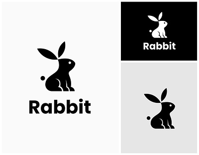 Rabbit Simple Logo Design animal branding bunny creative design design logo graphic design hare illustration inspiration logo logo design logos minimal minimalist modern rabbit rabbit logo simple unique