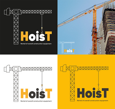 Logo for a construction equipment rental company branding construction