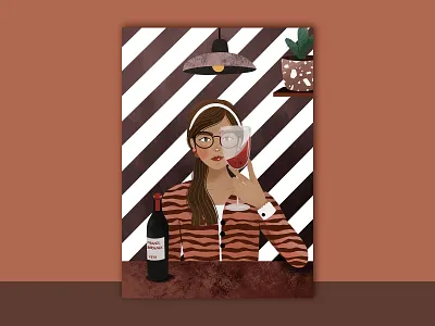 French Wine. clean design digital art digitalillustration france french graphic design illustration minimalism ui ui design wine