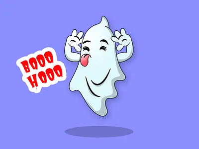 Ghost (Day 20/30 Vector Art Illustration) adobe artwork cartoon character colorful dailyui design drawing figma flat funny ghost graphic design illustration illustrator scary sketching ui vector