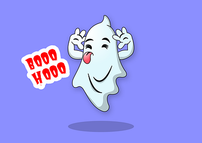 Ghost (Day 20/30 Vector Art Illustration) adobe artwork cartoon character colorful dailyui design drawing figma flat funny ghost graphic design illustration illustrator scary sketching ui vector