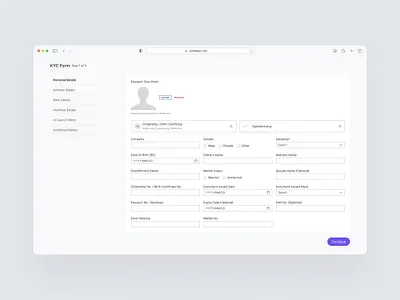 KYC Form admin panel inspiration kyc kyc ui profile details ui ui design user details