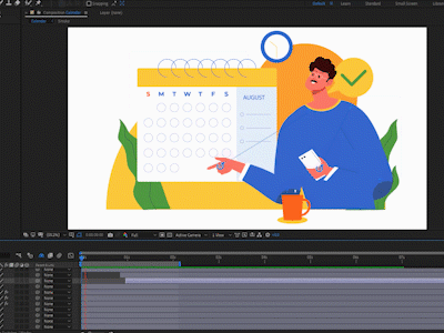 Calendar 2danimation after affects after effects animation aftereffects animation design illustration motion animation motiongraphics ui