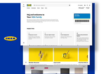 IKEA Web- My Accounts Screen by ByteScale branding graphic design ui