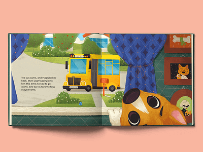 Picture Book Illustration: School Bus book book character book design book for children book illustration book spread character art character design childrens book design design studio digital art digital illustration digital painting graphic design illustration illustration art illustrator kidlit visual storytelling