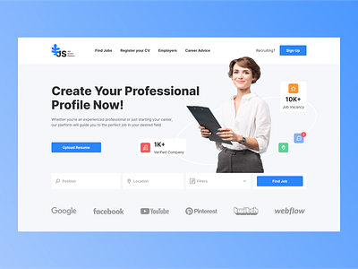 Job Search Platform Concept branding color composition concept design graphic design job search platform logo typography ui ux ux research web design