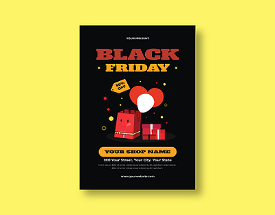 Black Friday Flyer black friday discount flyer graphic design invitation promo template