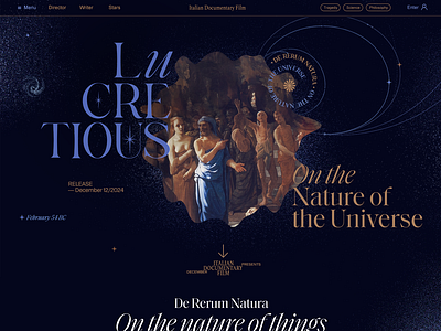 Lucretius - Prime Video 2024 branding design epicureanism illustration minimal philosophy ui web website webstore