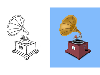 Vintage Record Players freelance illustrator illustrator vintage illustrations vintage record players