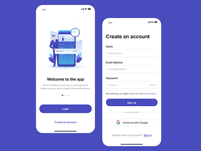 Daily UI #1 - Sign up page authentication page challenge daily ui day 1 dribbble figma login mobile app signup signup page ui ui design uikit user interface ux