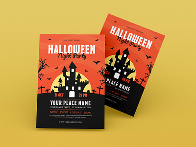 Halloween Event Seasonal Invitation Flyer discount