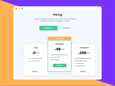 Pricing Plan Design design landing page design pricing plan pricing table ui uidesign ux uxdesign webdesign