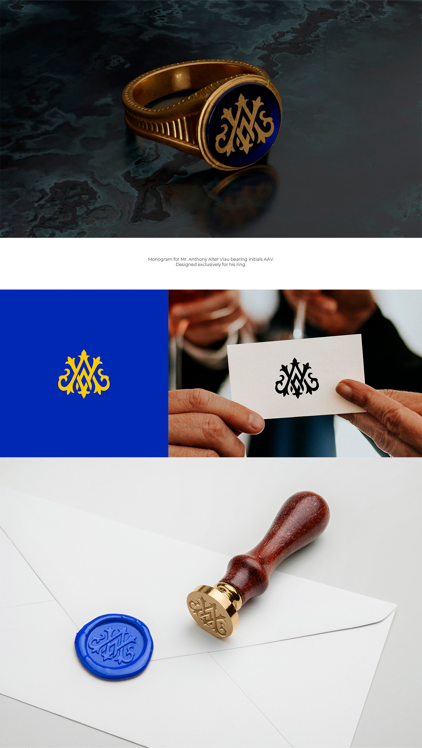 Monogram designed for ring. branding cretalyst french logo graphic design joined logo logo monogram ornamental logo ornate logo royal royal logo royal monogram victorian victorian logo vintage