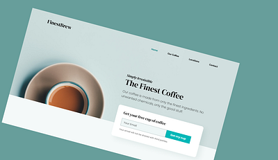 Coffee Website First Page Concept 3d animation app branding design figma graphic design icon illustration logo minimal motion graphics typography typogrphy ui ux vector web webdesign website