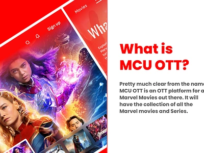 MCU OTT design movie website ott ui uidesign ux website design