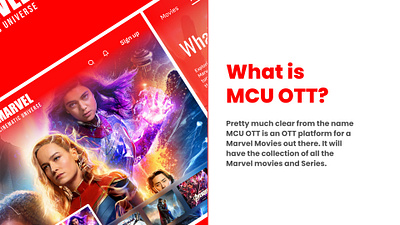 MCU OTT design movie website ott ui uidesign ux website design