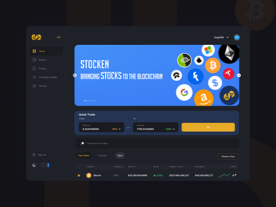 Crypto Homepage and Dashboards Web UI cryptowebdesign dashboard ui homepage stockenstock uiux welldux