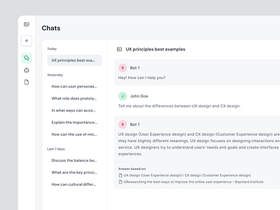 Chat view | 🤖 Your Chat ai artifical intelligence chat chat view create a message create chat light ui message messages list minimal ui saas web app