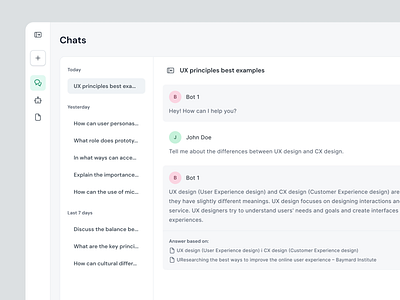 Chat view | 🤖 Your Chat by Luk Senior Product Designer hello@dezignite ...