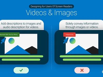 "Videos & Images" for Accessibility accessibility accessibility matters design graphic design illustration web accessibility