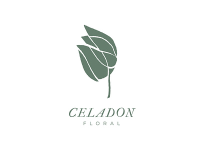 Celadon Floral branding floral graphic design identity logo simple