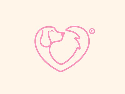 Puppy Heart animal dog logo puppy