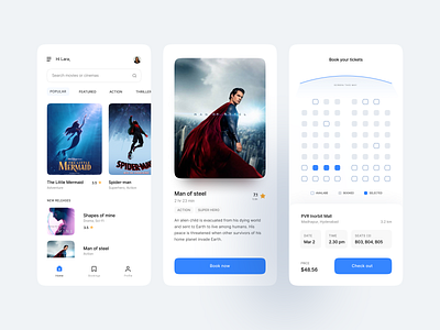 Movie ticket booking app concept UI app ui booking cinema movie ticket