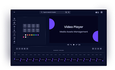 Video Editor Web Application app assets management dark editor management ratio timeline video video editor web web application website