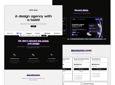 Design Agency Landing Page Design design figma ui ux web design