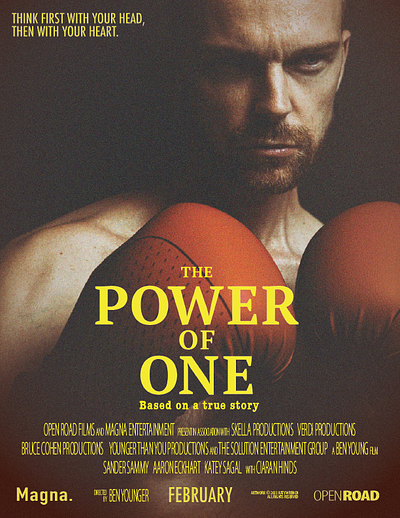 The Power of One movie poster mockup graphic design movie poster poster
