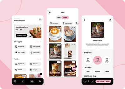 Coffee Delivery App app devlopment design emperorbrains figma mobi mobileapp ui ux