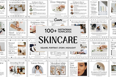 Skincare Beige Template 3d animation beauty branding canva design canva templates design graphic design illustration instagram template logo makeup motion graphics salon skincare social media post social media templates ui ux vector