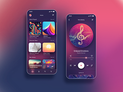 MusicApp app design design app graphic design illustration music music app ui ux ui