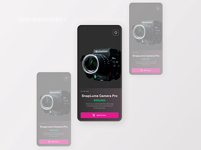 Product Mobile App app camera mobileapp pro ui ux