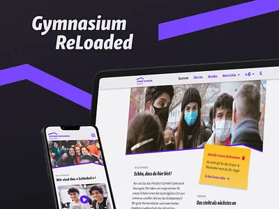 Gymnasium Reloaded – Rethinking a school website branding concept designsystem education graphic design school school website typography ui ui pattern ux website