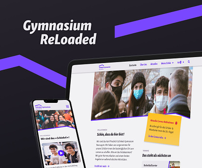 Gymnasium Reloaded – Rethinking a school website branding concept designsystem education graphic design school school website typography ui ui pattern ux website