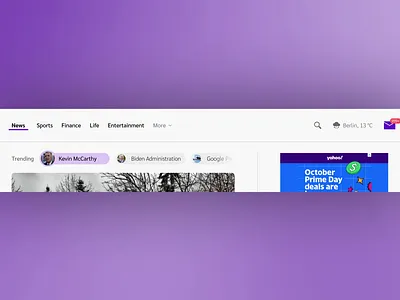 Yahoo! Redesign search bar animation