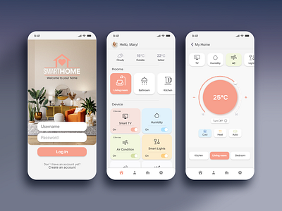 Smart Home App app design design app graphic design smarthome ui