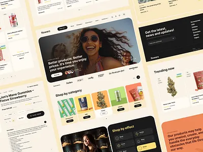 E-Commerce Website - Hemp online shop clean creative design ecommerce hemp medical product description product page saas shop ui ux web store