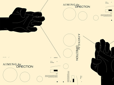 Aiming for direction abstract composition design direction editorial editorial illustration grid grid system hand hand illustration illustration laconic layout lines minimal poster tension typography