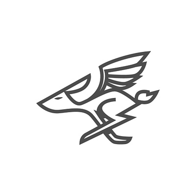 Bunny with wings Icon icon illustration mascot rabbit sports wings