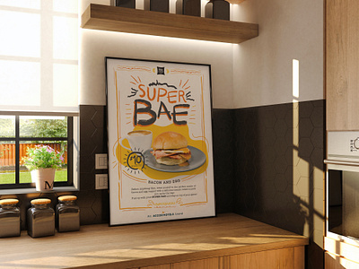 Ibis hotel - Super BAE bacon and egg bae ibis hotel poster poster design product photography