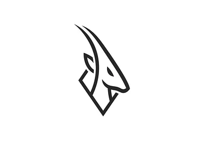 Minimalistic Gazelle Logo Concept animal beautiful bold branding design diamond facetious gazelle graceful gracious graphic design head lines logos minimalism modern monochrome rhombus simple solid