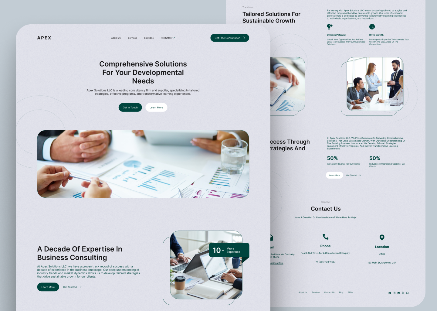 Example of Clean and Modern Website Redesign For Consultansy Firm
