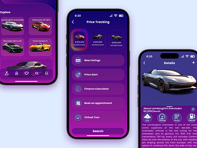 KARS - E-Commerce mobile app cars e commerce gradients ios mobile app ui design ux design