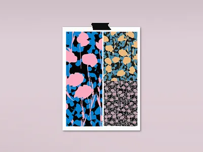 Field plants abstract botanical pattern plant seamless