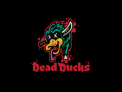Dead Ducks branding dead dead ducks design duck graphic design illustration illustrator knife logo vector