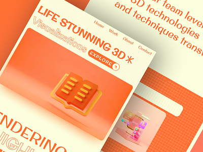 3D Website Design 3d 3d website animation design graphic design landing page ui web design web page website website design